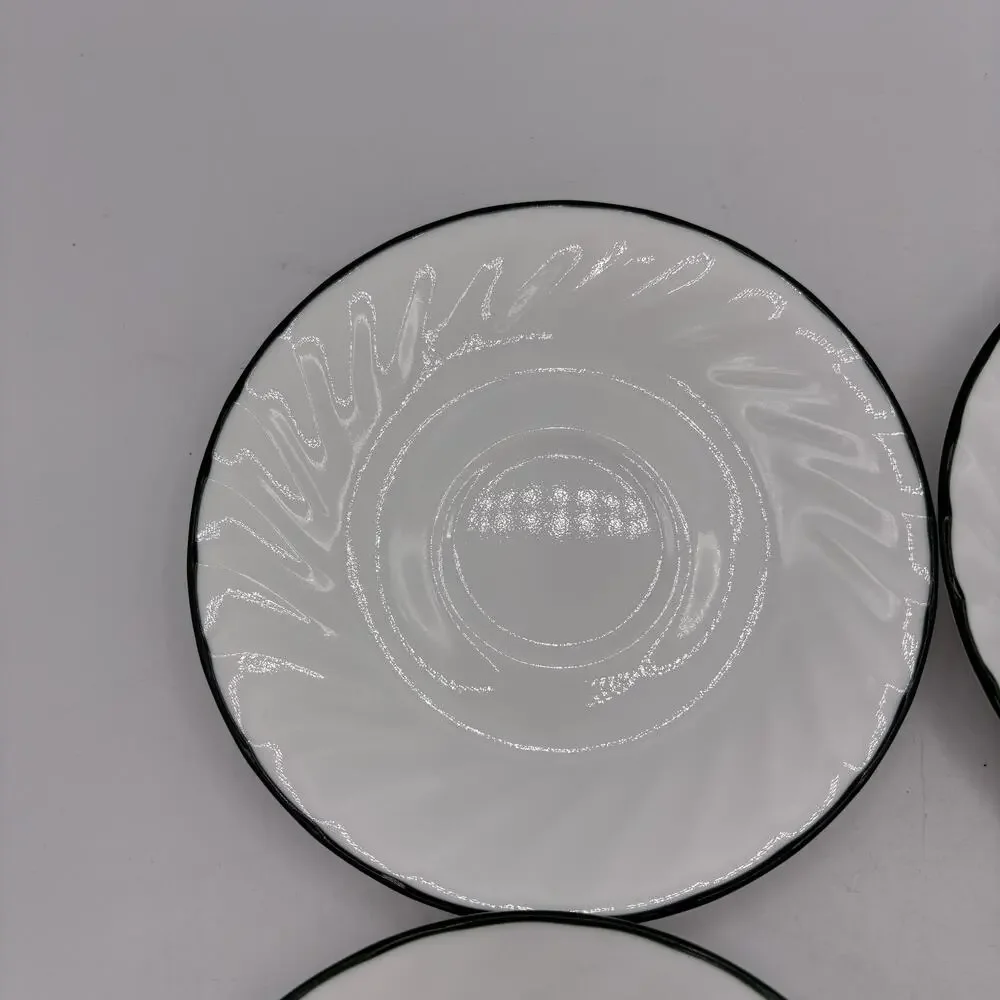 Vintage Corelle Corning Saucer Plates Callaway Ivy Swirl Rim 6.25